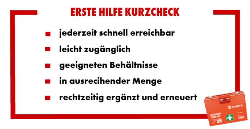 Erste Hilfe Kurzcheck